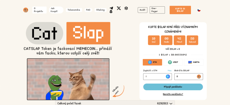 catslap token - nejslibnější kryptoměny