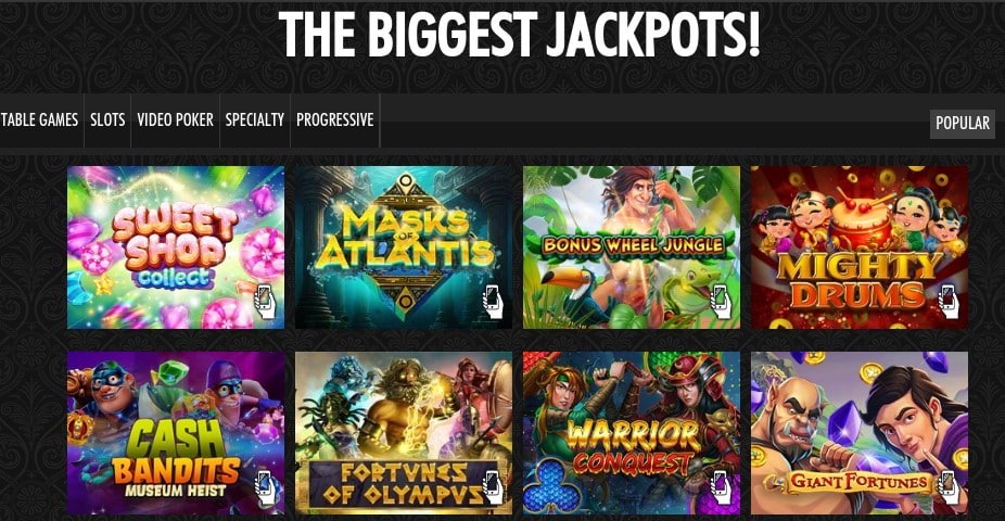 jackpots hos Everygame Casino