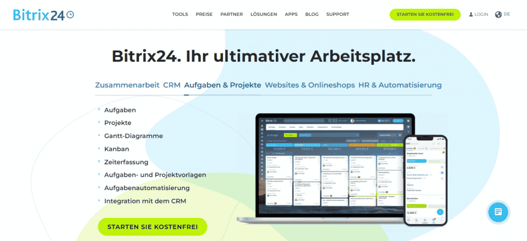 Bitrix24 ist ein kostenfreier Online-Arbeitsplatz für Ihr Unternehmen_ CRM, Aufgaben, Online-Termine und vieles mehr.