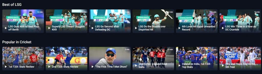 Cricket Live auf Hotstar streamen