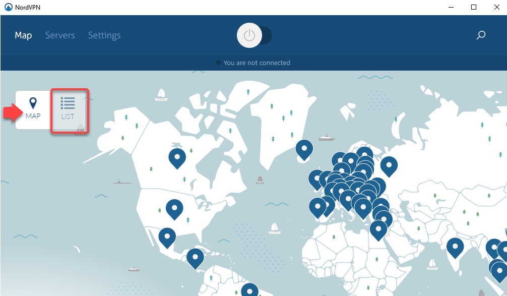 NordVPN Dashboard