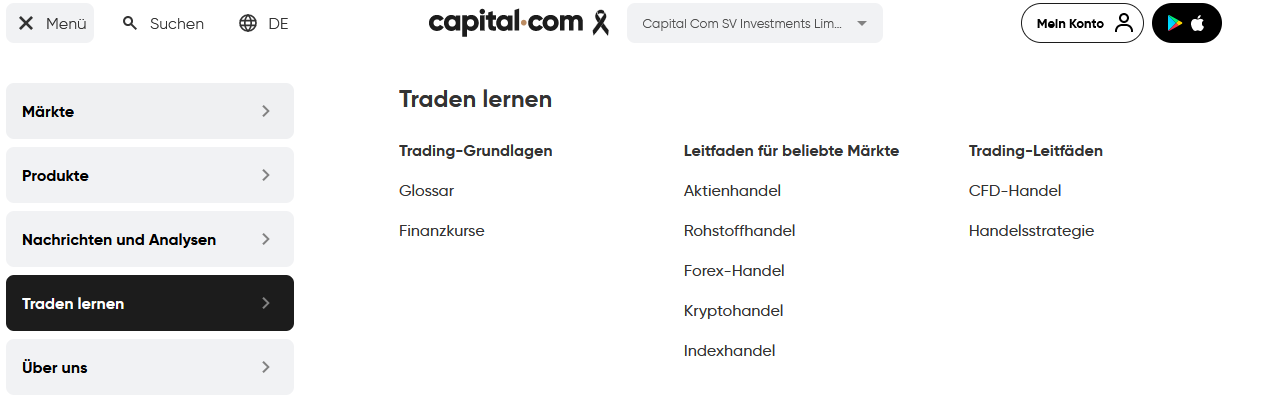 Daytrading lernen Capital.com