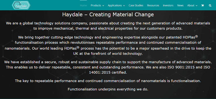 Haydale – Creating material change