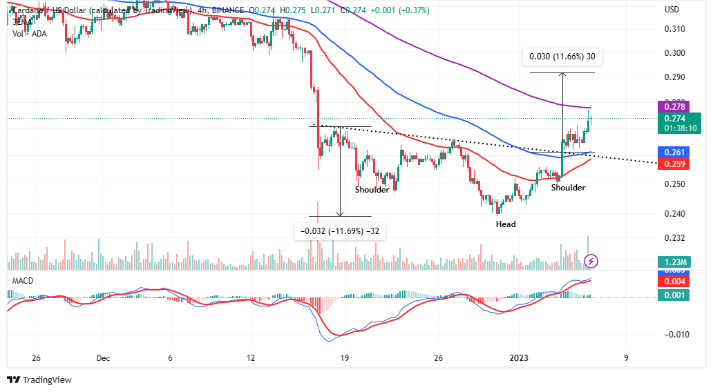 Cardano 4 Stunden Chart