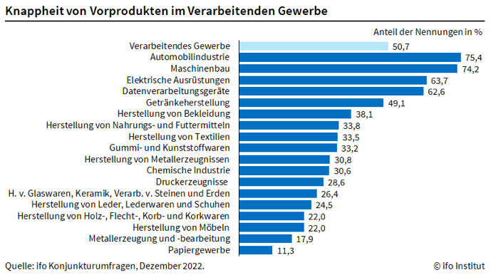 ifo Institut Materialknappheit