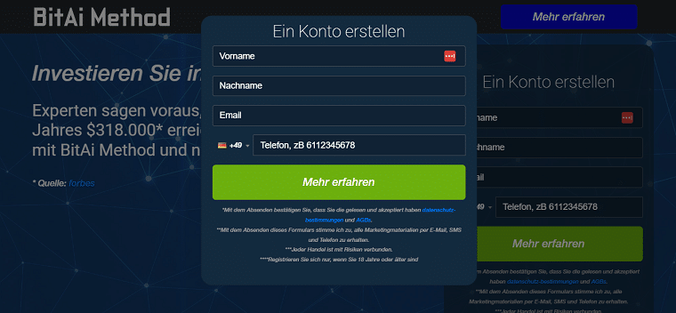 BitAi Method Anmeldung