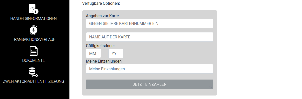 Immediate Granimator Einzahlung