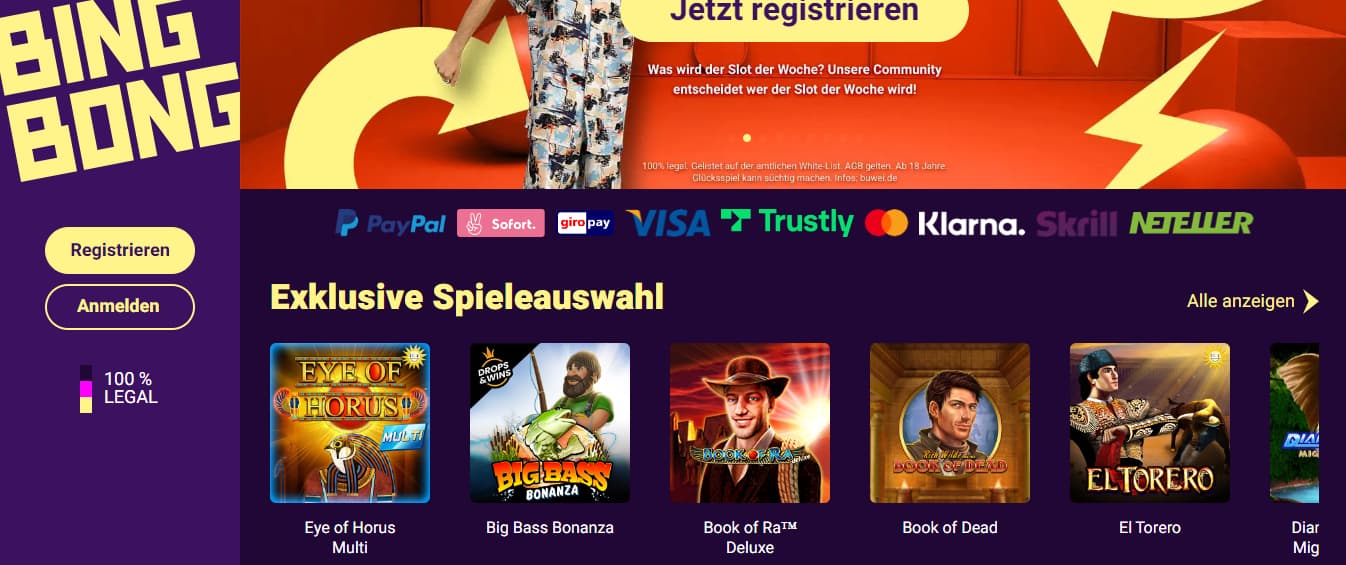 BingBong Casino mit Skrill