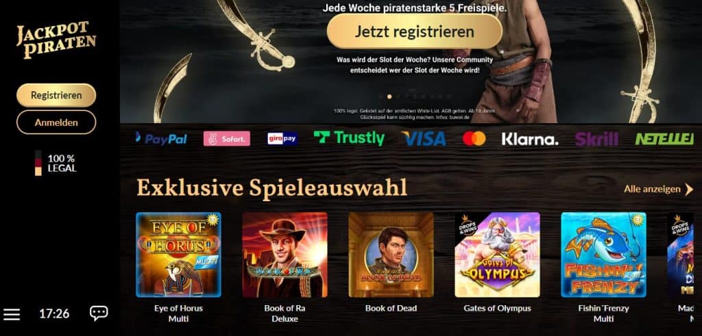 JackpotPiraten Casino ohne Mindesteinzahlung