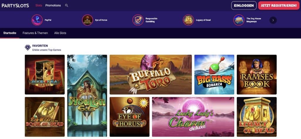 Partyslots Casino ohne Umsatzbedingungen