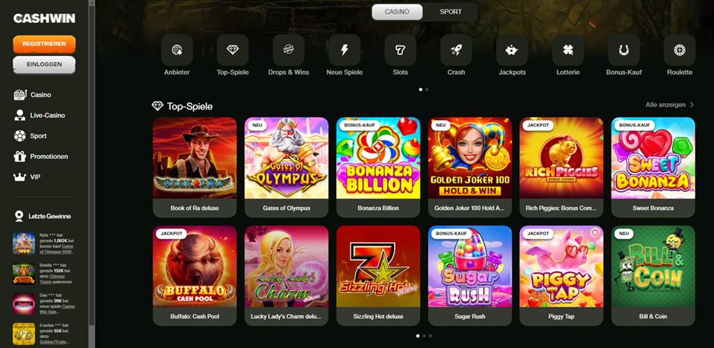 Cashwin Spiele