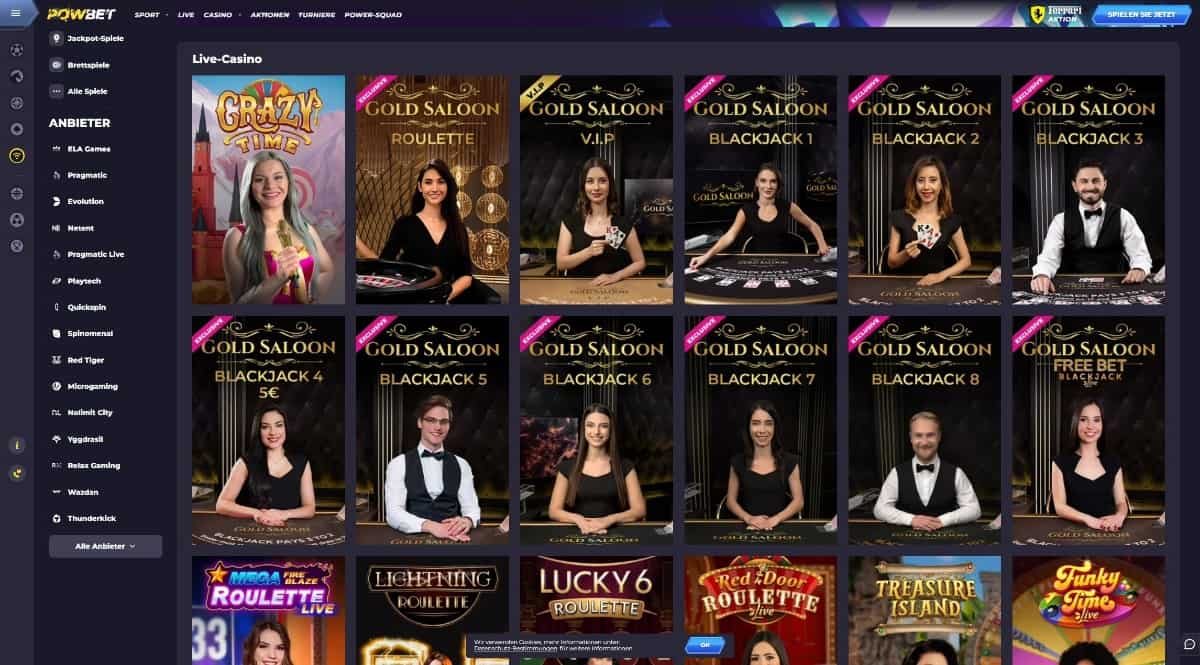 Powbet Live Dealer Casino