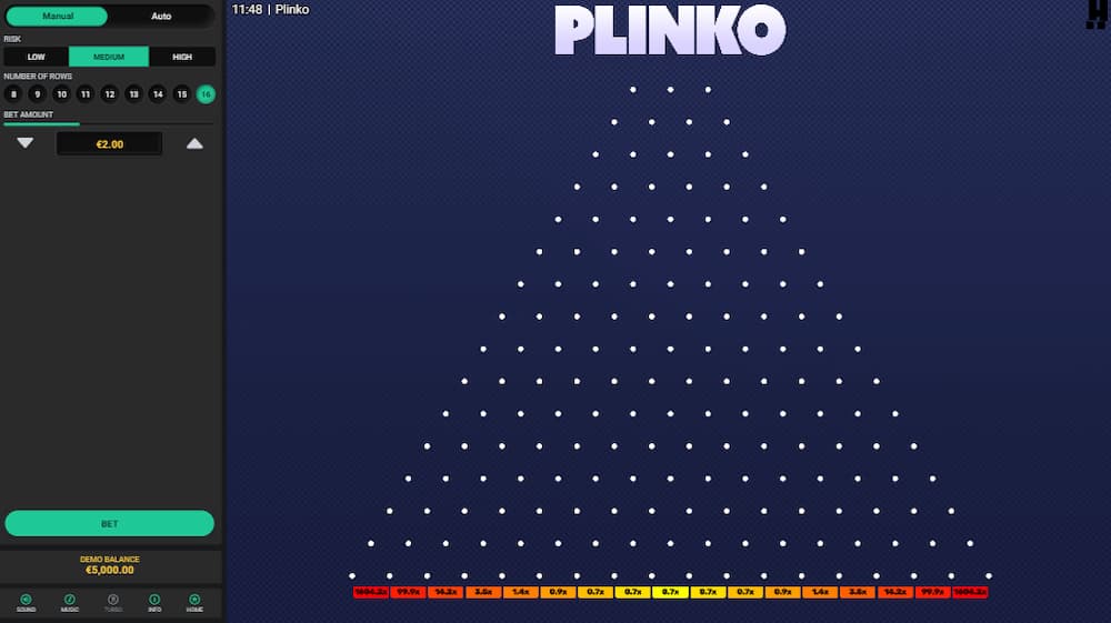 Crypto Plinko von Hacksaw Gaming