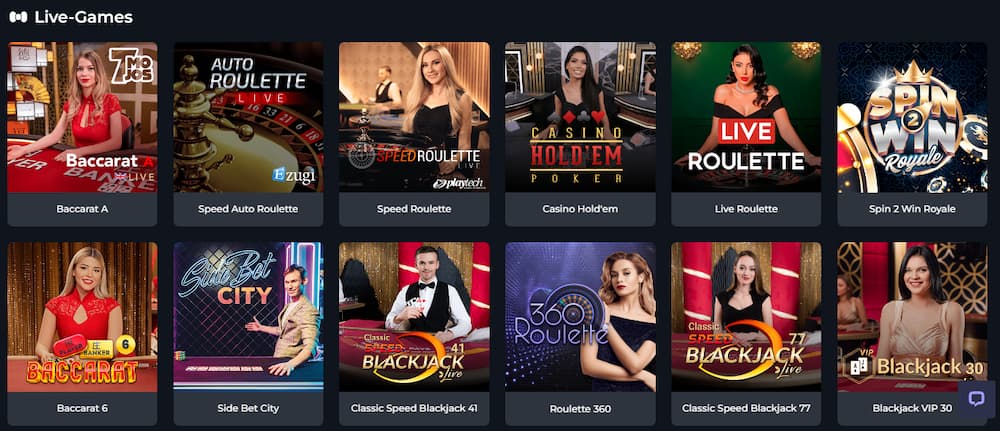 Winsane Casino - Live Dealer Casino