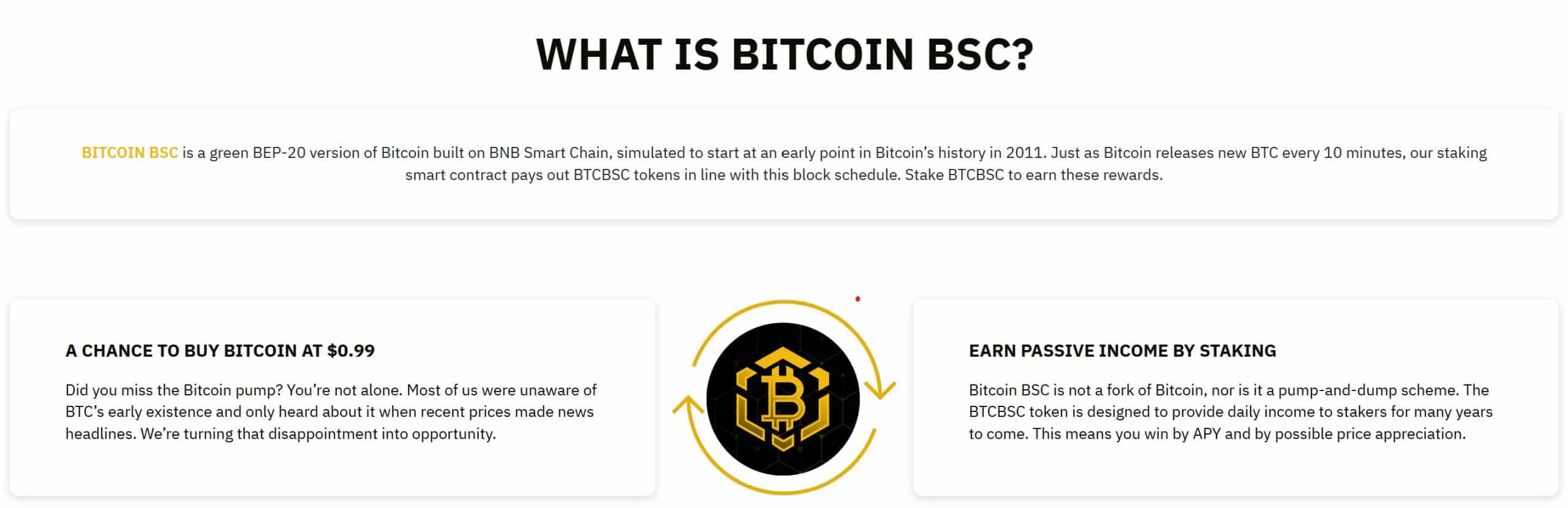 mis on Bitcoin BSC