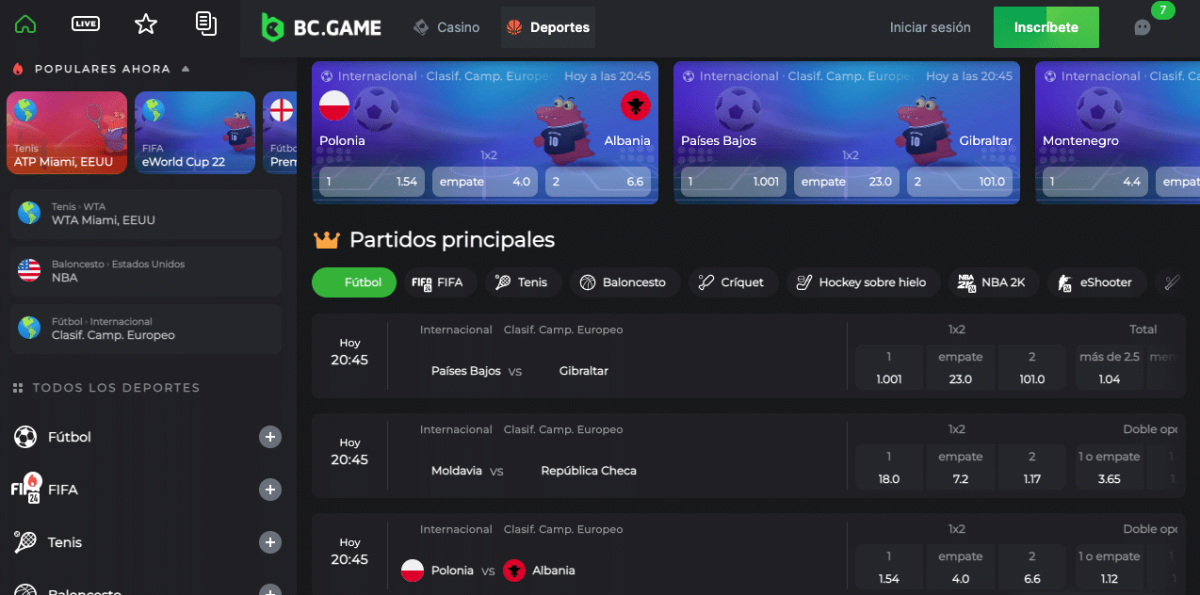 Apuestas con criptomonedas BC.Game