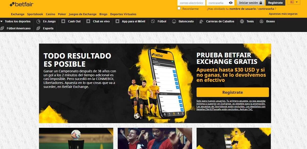 Casas de apuestas Argentina Betfair