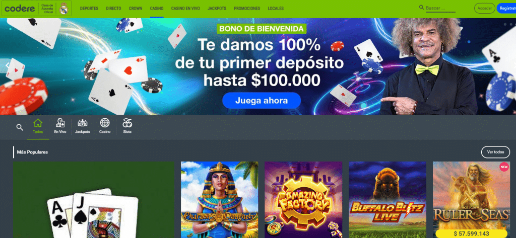 online casino bonus codere