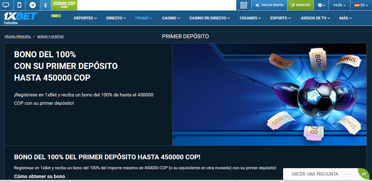 Ingresa al sitio web de 1xbet o tu casa de apuestas