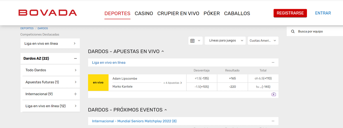 apuestas dados bovada