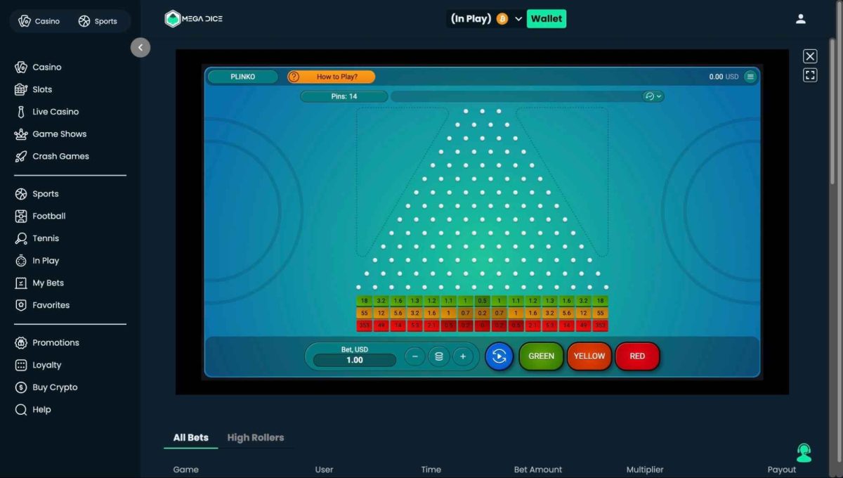 Gioca in modo strategico a Plinko