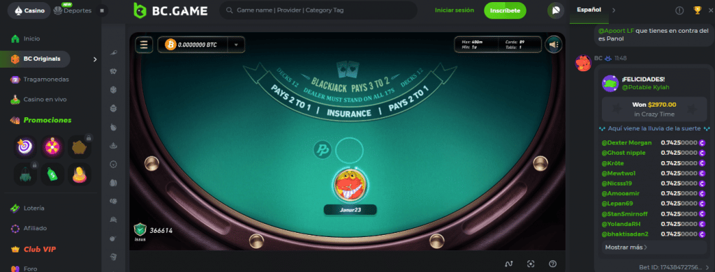 bitcoin blackjack bc game