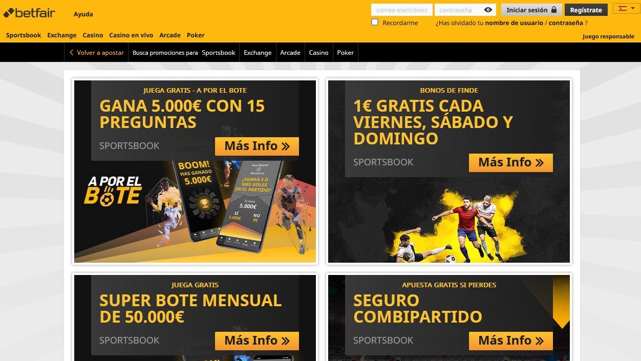 Código promocional Betfair promos