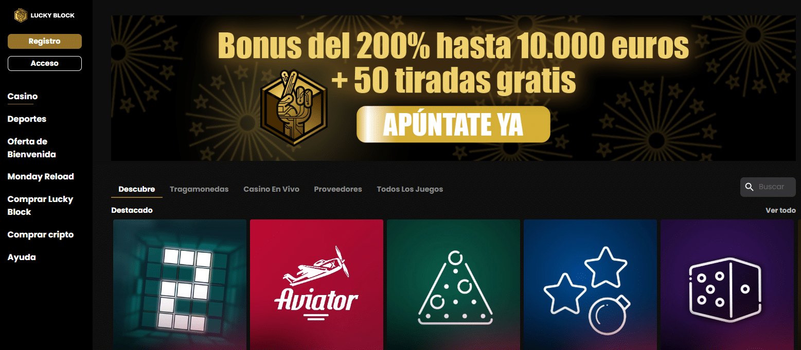 Apuestas eSports Lucky Block registro