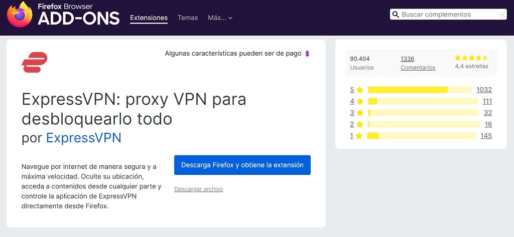 VPN Firefox registro 3