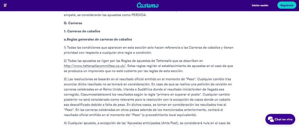 Carreras de caballos apuestas Casumo