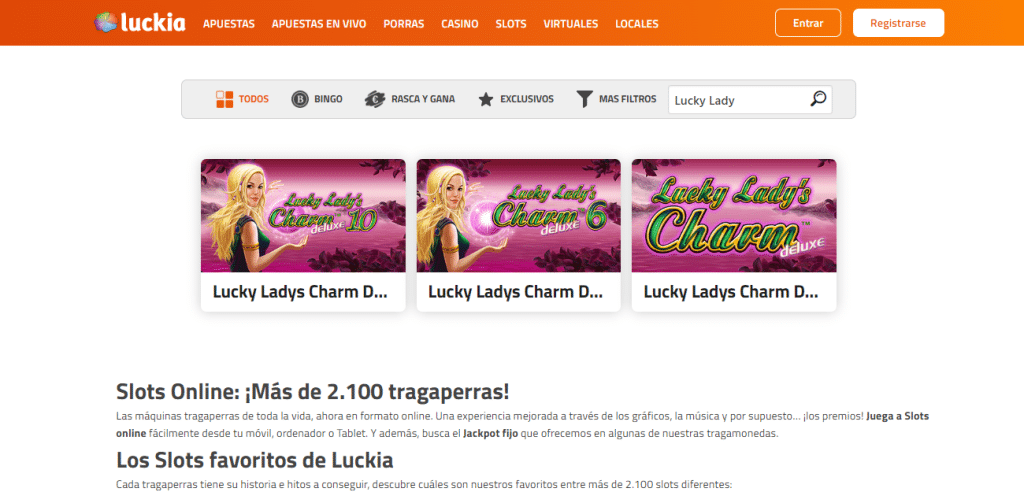 Lucky Lady's Charm deluxe slot Luckia