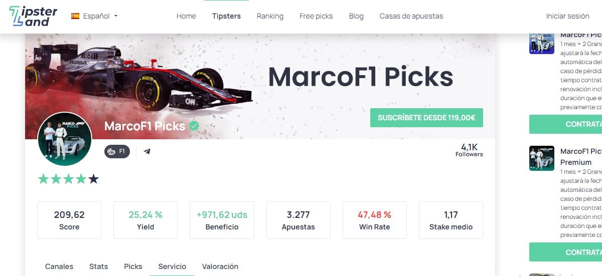 marcos f1 picks tispter apuestas