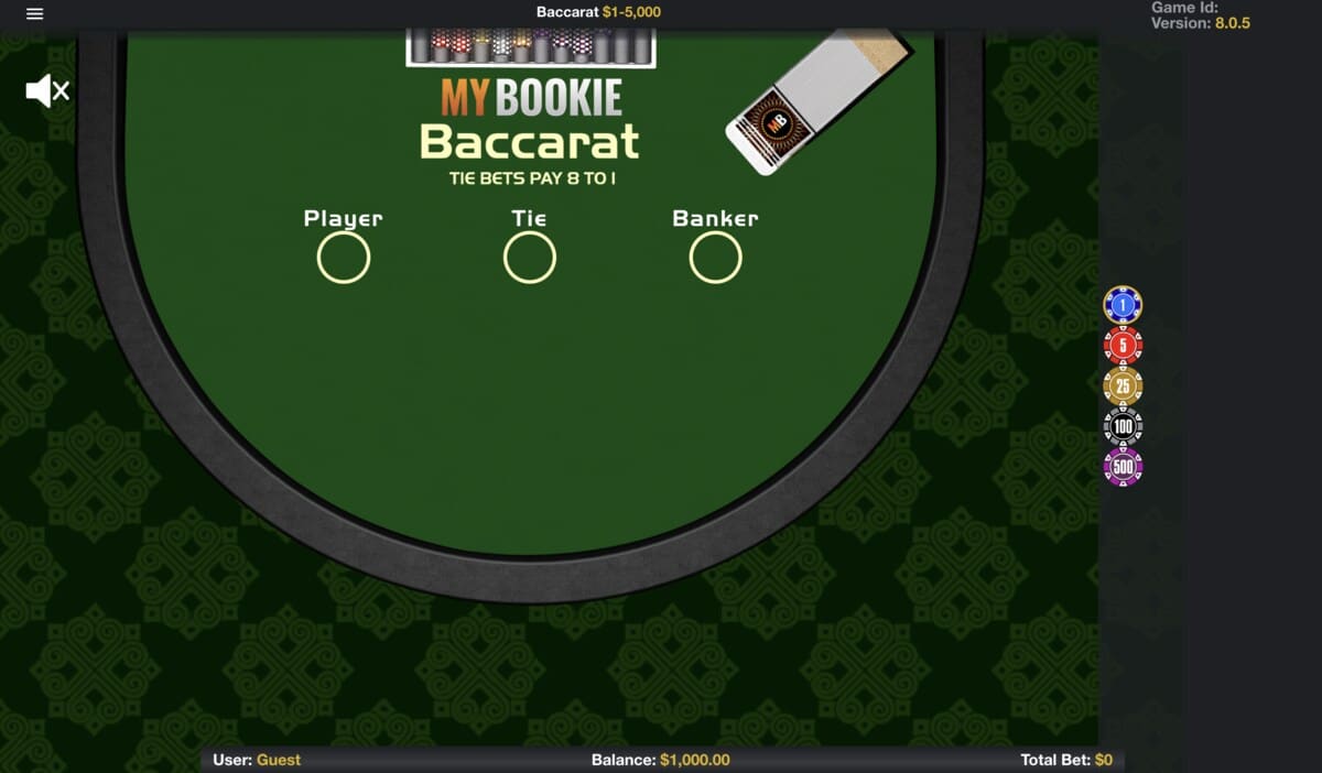 Baccarat online en MyBookie