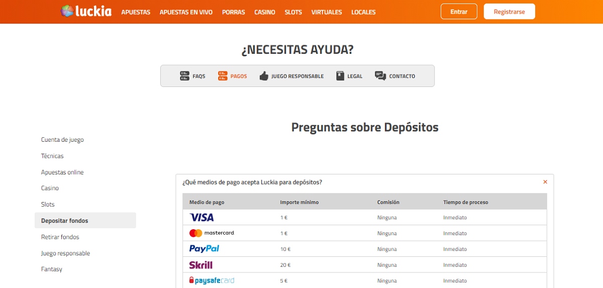 Paysafecard casino online en el casino Luckia