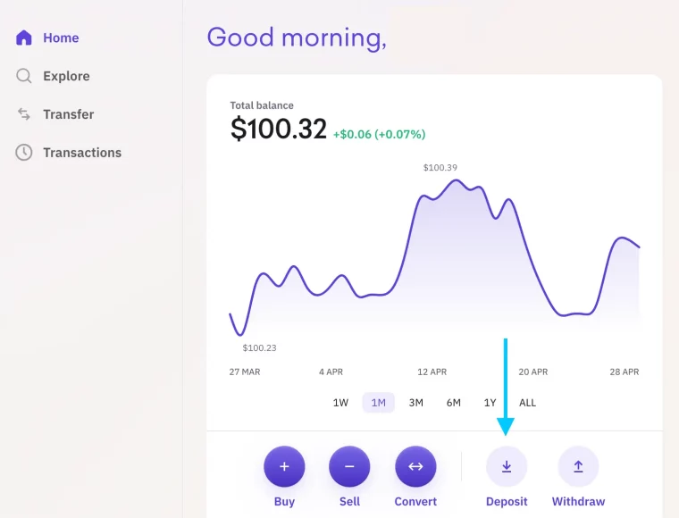 Depositar fondos Kraken