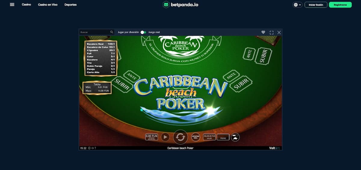 BetPanda, Poker Caribeño