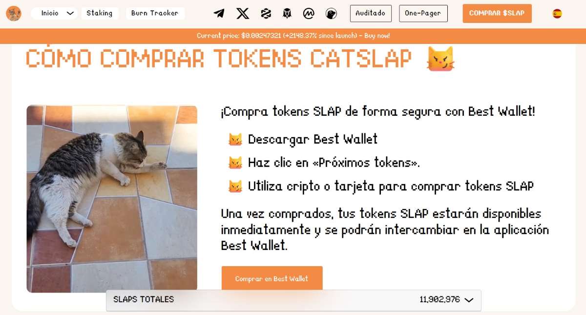 Comprar CatSlap con Best Wallet