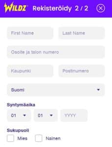 wildz casino rekisteröityminen