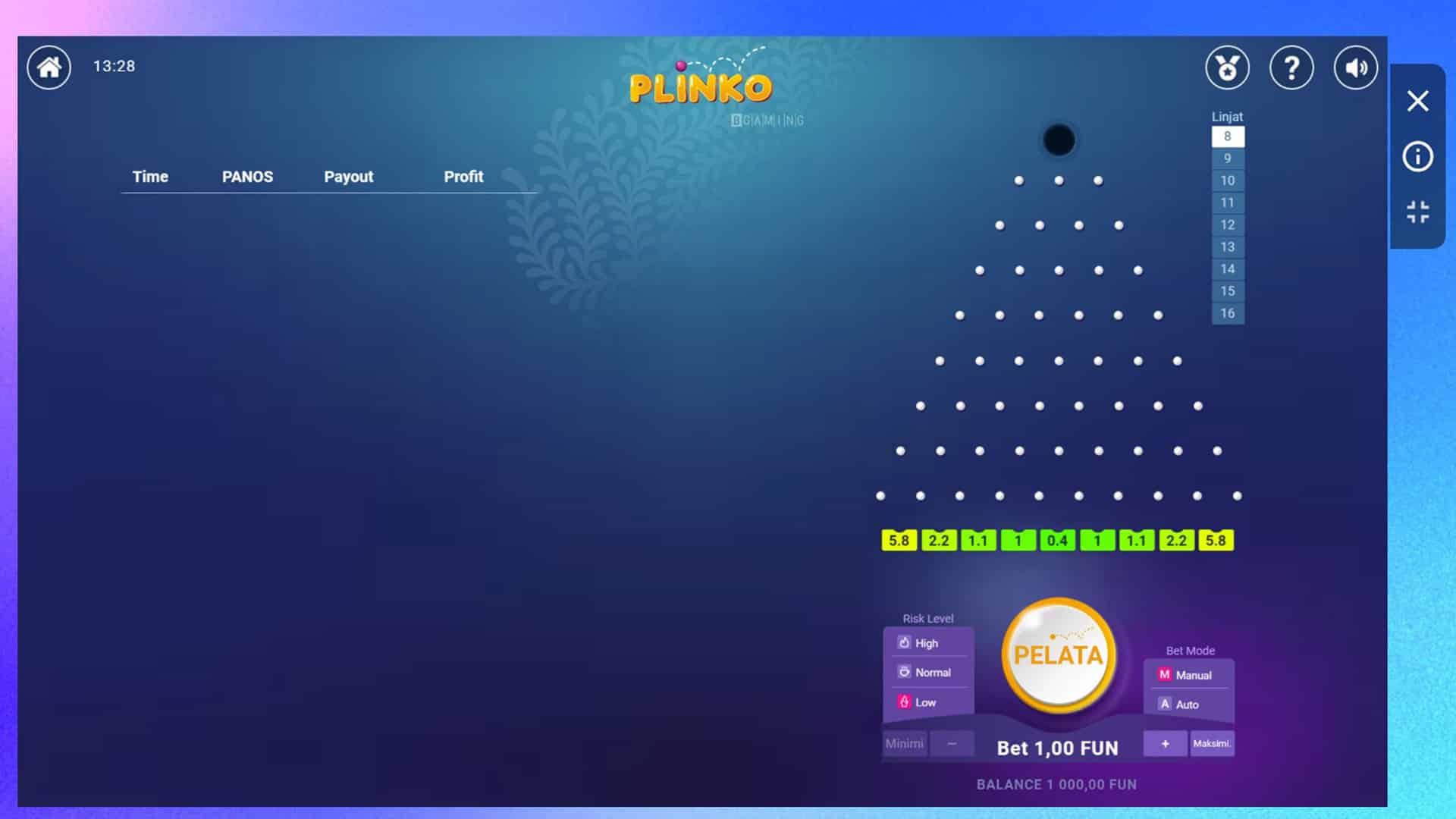 Juega a Plinko en LeonBet