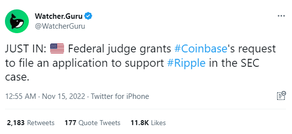 Ripple Coinbase - Wathcher.Guru