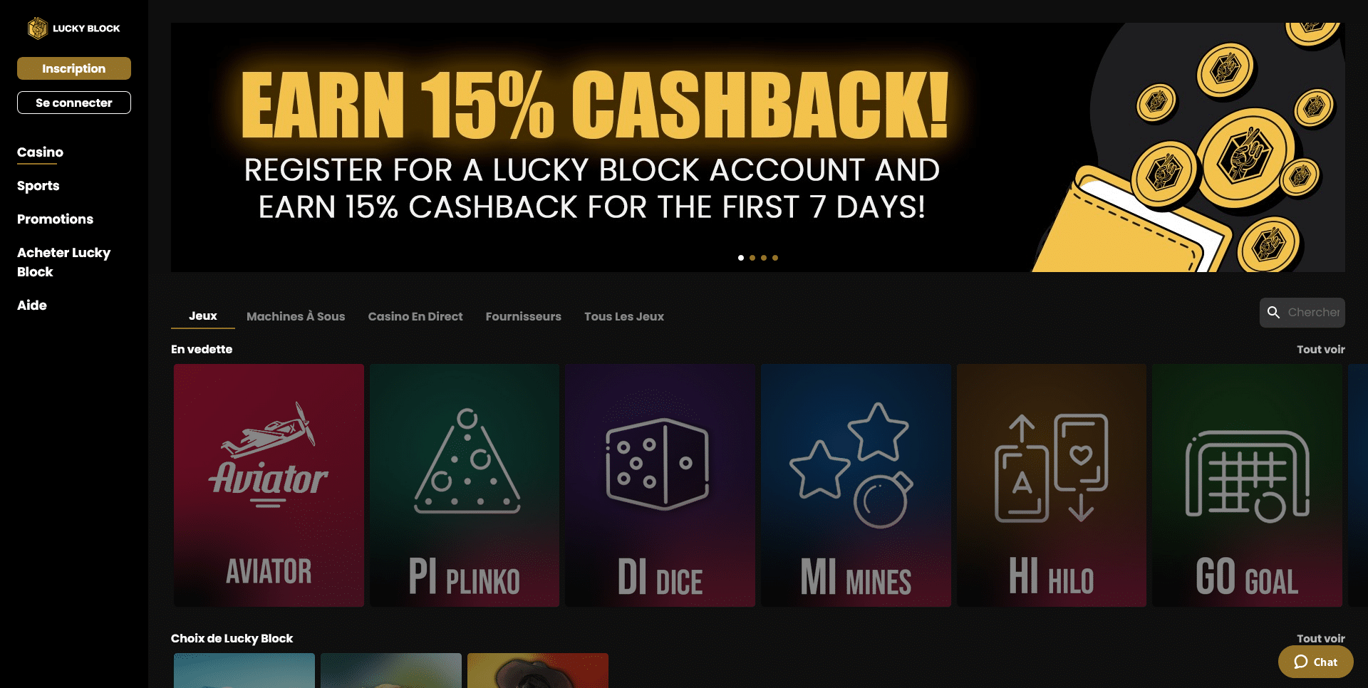 casino en ligne lucky block