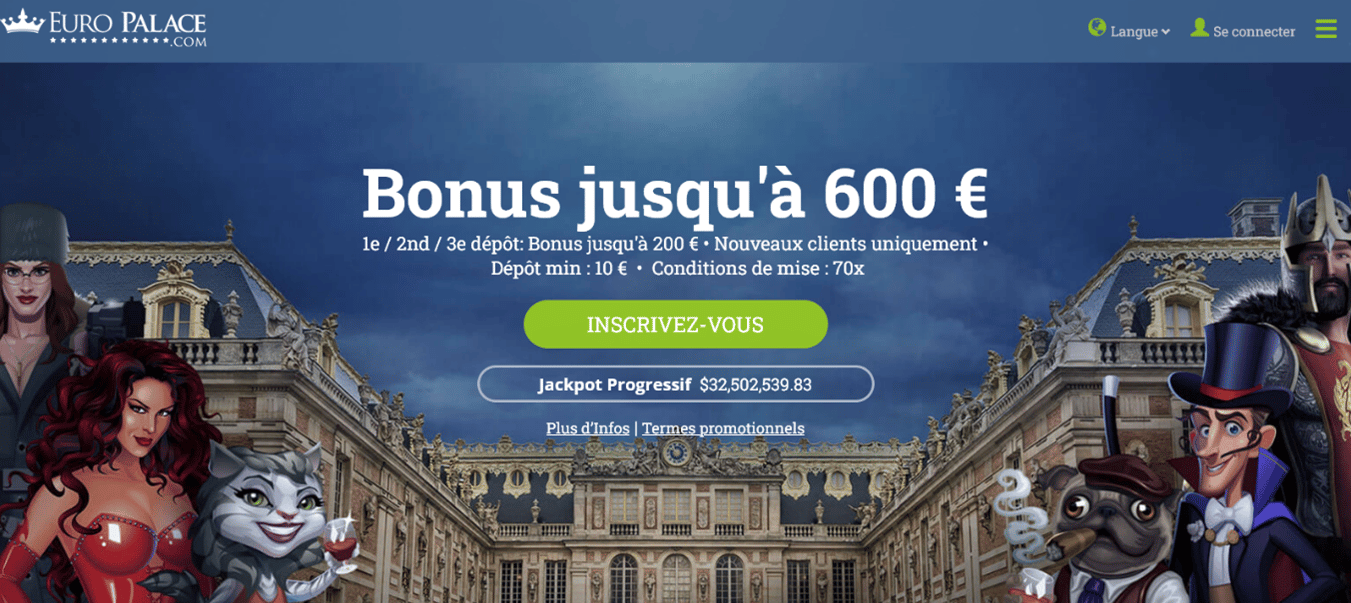 Meilleurs casinos en ligne Tunisie : Euro Palace