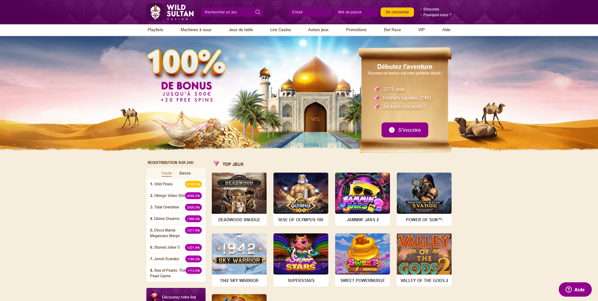 casino en ligne payant Canada Wild Sultan