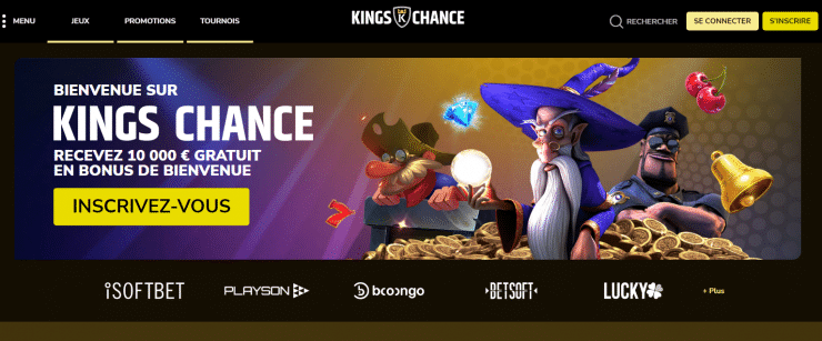 Kings Chance –  casino Sic Bo offrant un bonus de 150 % jusqu’à 10 000 €