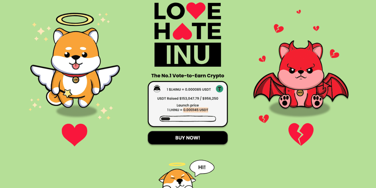 Le Recap crypto des préventes en cours - Love hate Inu bat son plein