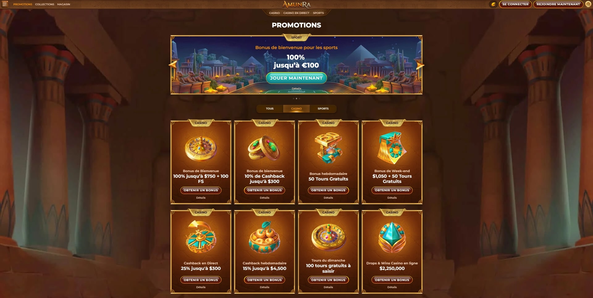 bonus amunra casino