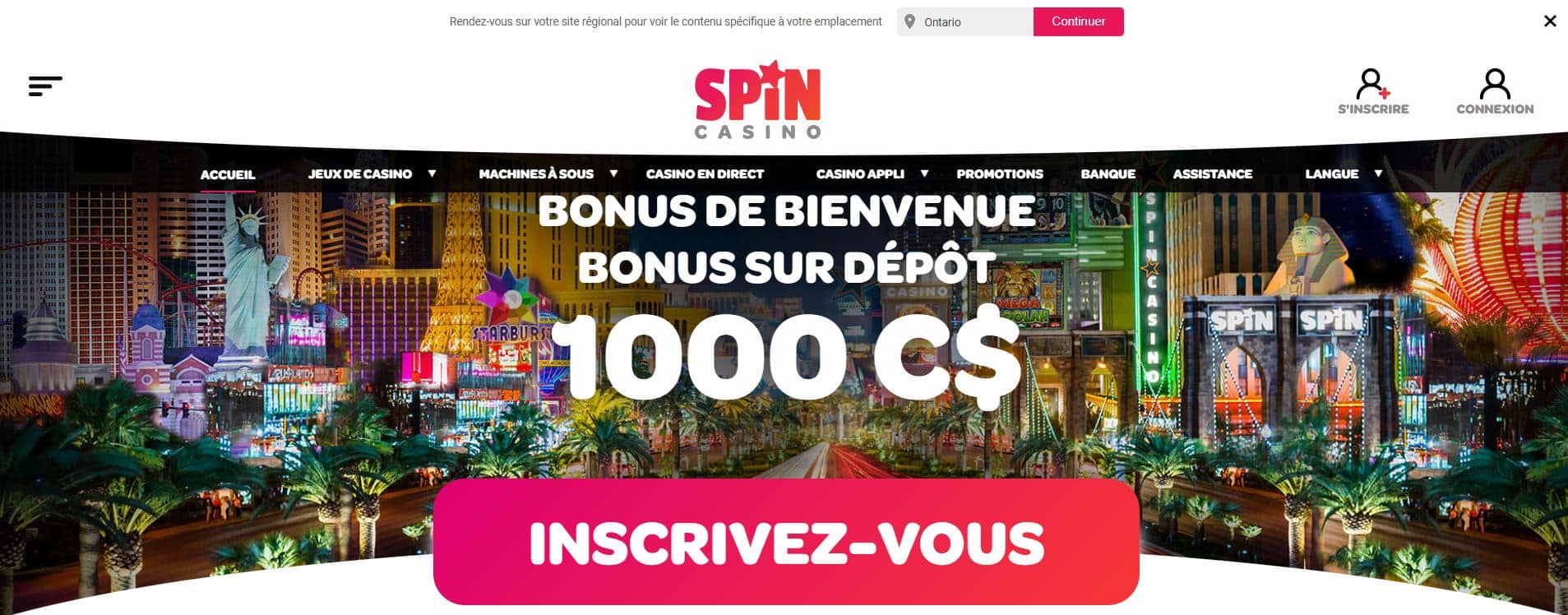 Spin Casino - Nouveau Casino en Ligne Canada