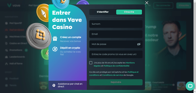 Avis Vave casino : dépôt