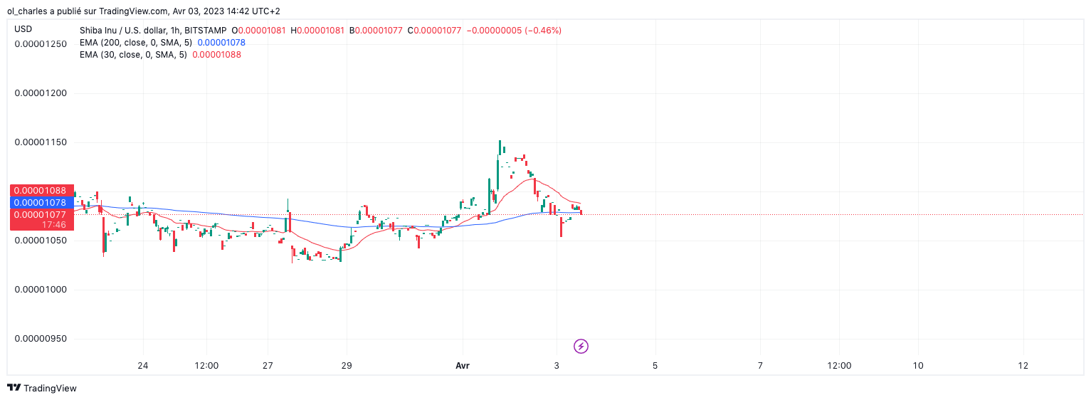 cours crypto Shiba Inu