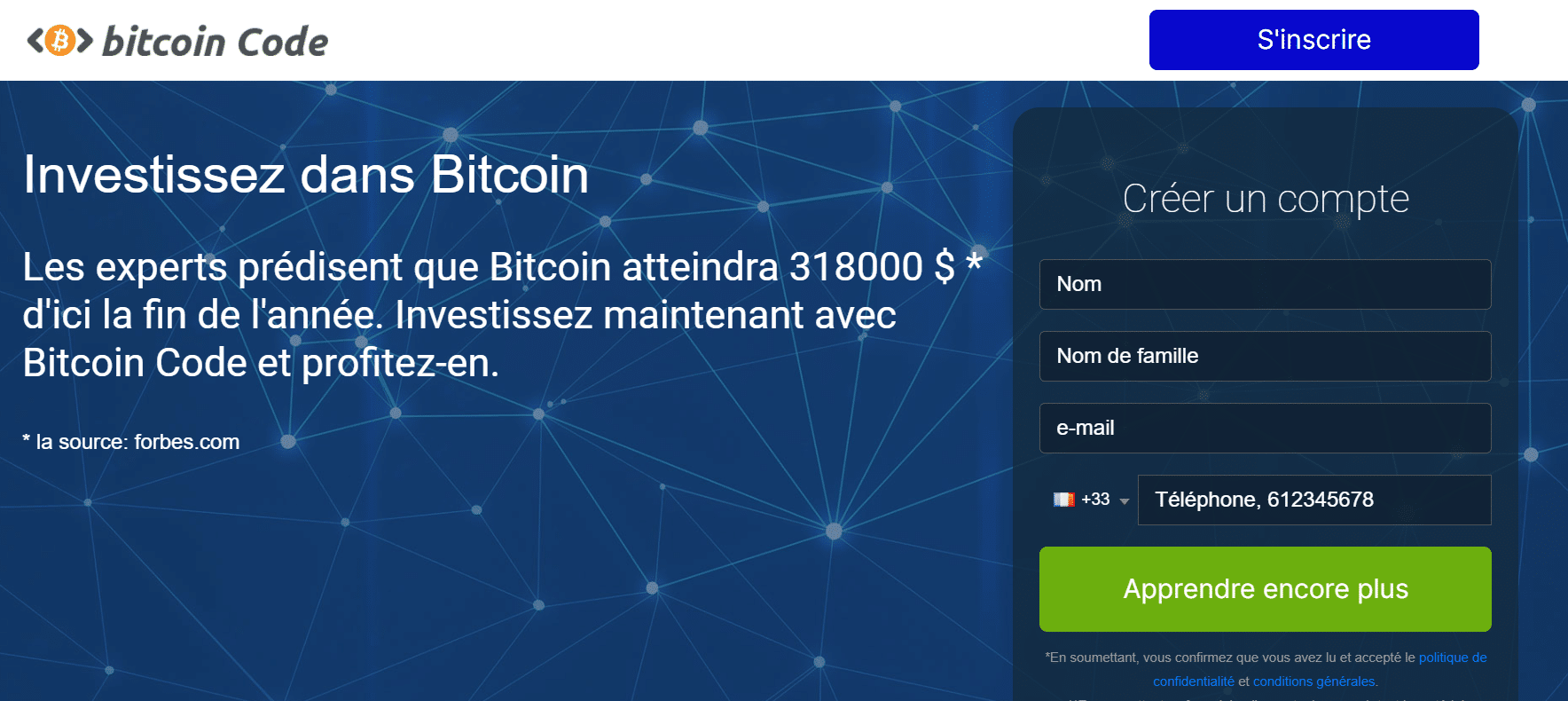 bitcoin code avis